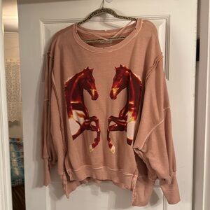Like new free people wild horses sweater size M